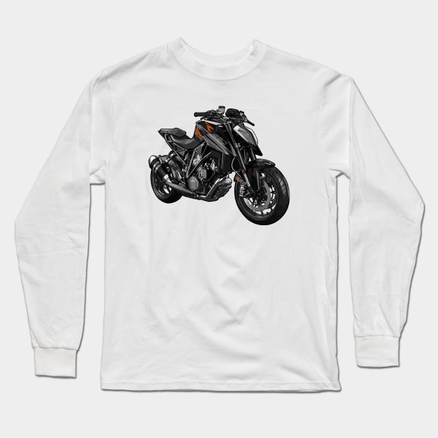 Super Duke 1290 Bike Illustration Long Sleeve T-Shirt by KAM Std